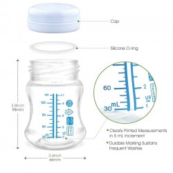 台灣製  Maymom 闊口／寬口母乳儲存樽 密封蓋 儲奶瓶 140ml （1個裝）