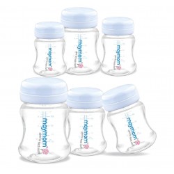 台灣製  Maymom 闊口／寬口母乳儲存樽 密封蓋 儲奶瓶 140ml （6個裝）