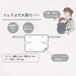 西松屋 純綿 揹帶 雙面咬咬巾心口墊 - 淺灰車厘子 