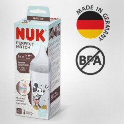 【香港行貨】德國 NUK Perfect Match 超柔母感奶瓶-PP 260ml 米奇3M+