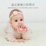 KuKu PLUS 小花瓣造型 矽膠固齒器 牙膠 (適合3個月以上) (粉紅/藍/杏色)