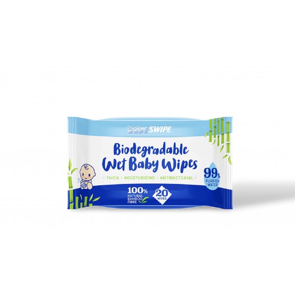 Babyswipe BB威寶  有機竹纖維濕巾 嬰兒濕紙巾  20片