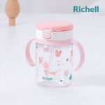Richell Aqulea 第5代 外出吸管水杯 200mL(粉兔森林) (7 個月左右)