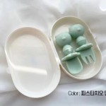 韓國 TGM幼兒學習餐具連收納盒(Pistachio Mint)