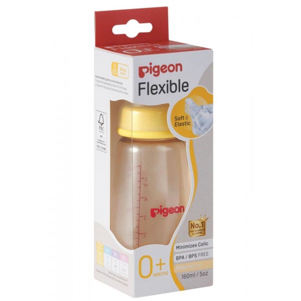【香港行貨】Pigeon  窄口母乳實感PPSU奶瓶 奶樽 160ml (S /0-3m)