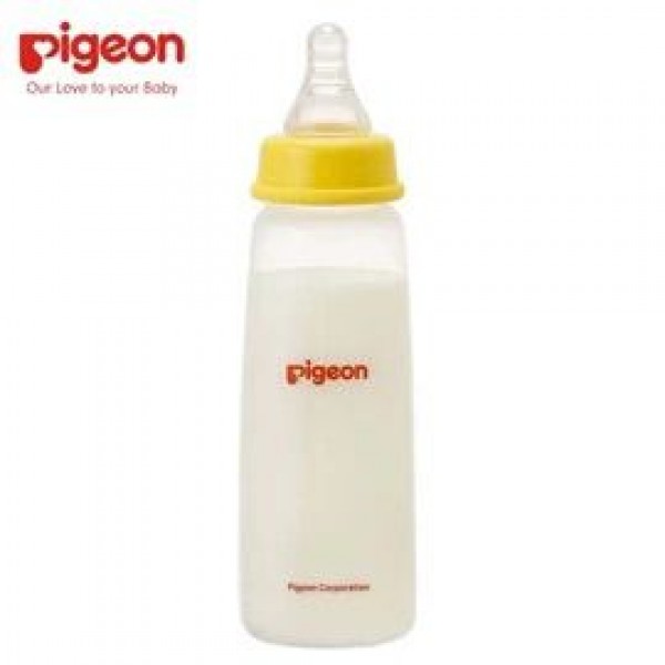 【香港行貨】Pigeon 窄口母乳實感PP標準奶瓶 奶樽240ml (S/0-3m)(黃色)