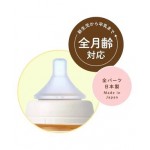 日本CHUCHU Multi Fit 闊口徑 耐熱玻璃奶瓶-160ml (連矽膠十字奶咀)